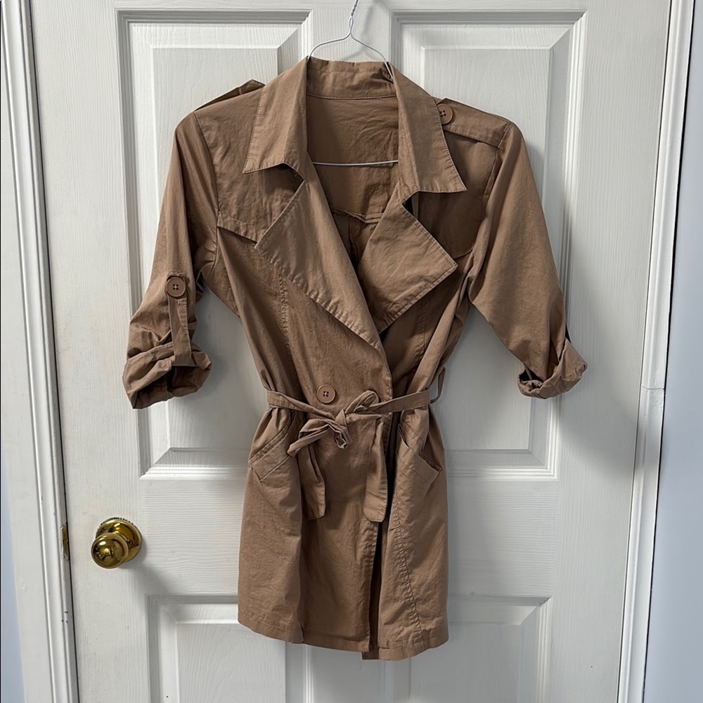 Tan Lightweight Trench Coat